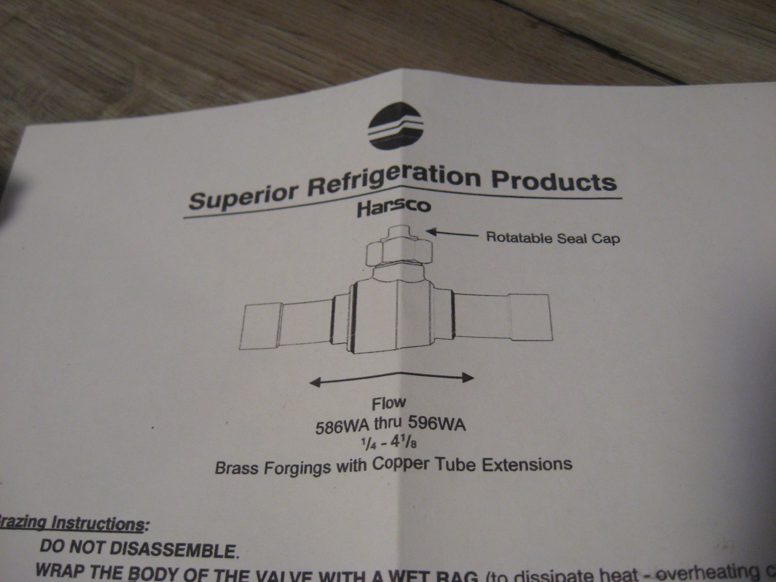 NEW Superior Refrigeration 586WA-10ST Ball Valve 5/8″ ODS 700 PSIG