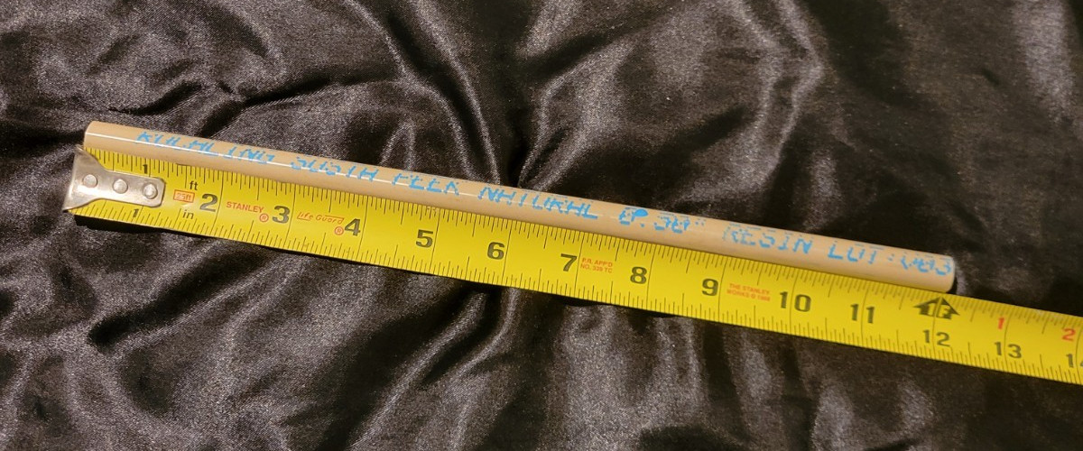 Peek 1/2″ Dia Rod Round Stock 12″ long (.500 x 12.000) INV#W-39