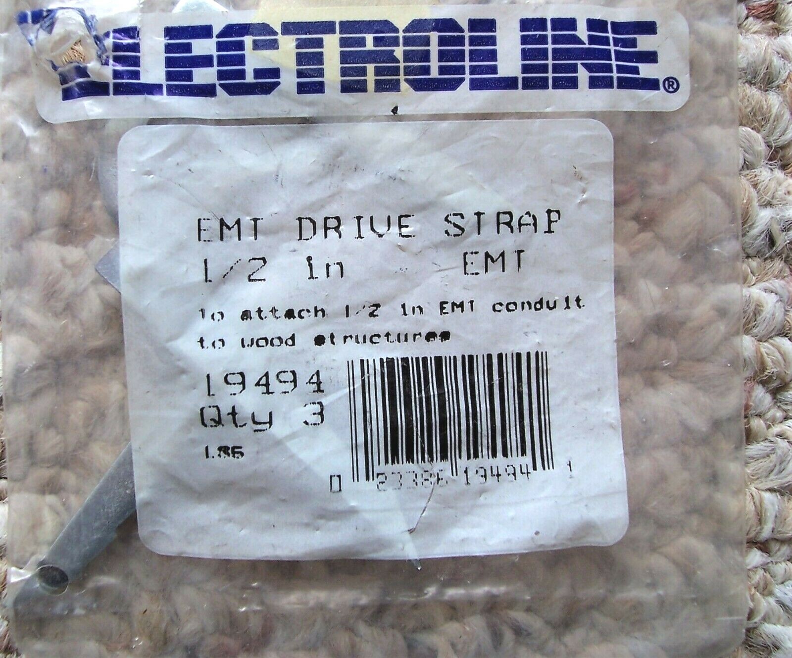 72 New (24 Packages of 3) 1/2″ Steel EMT Conduit Drive Straps