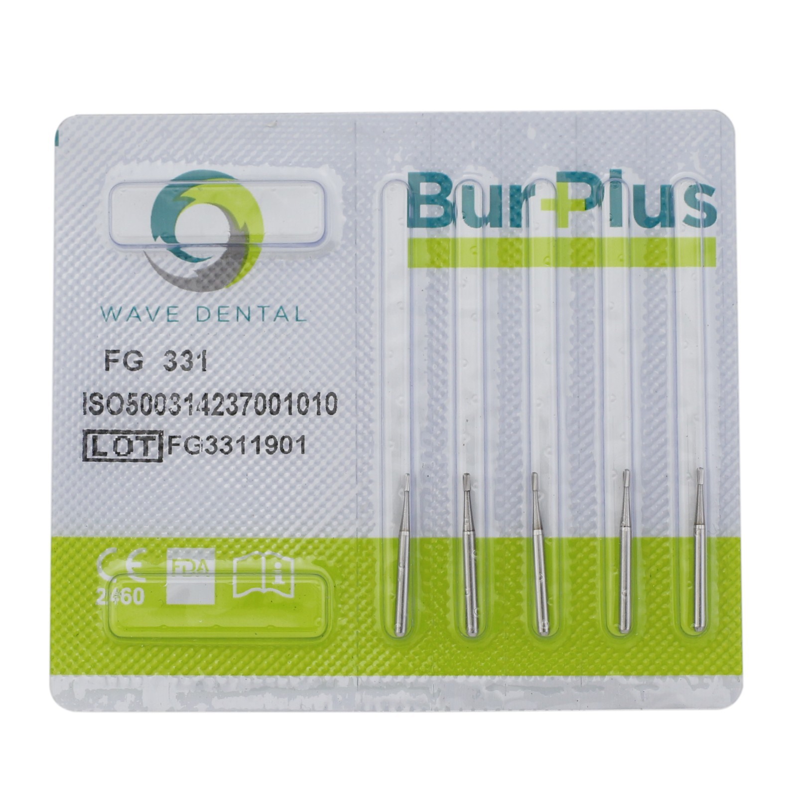 Wave Dental Carbide Burs Pear FG 331 Tungsten 19mm for High Speed Friction Grip