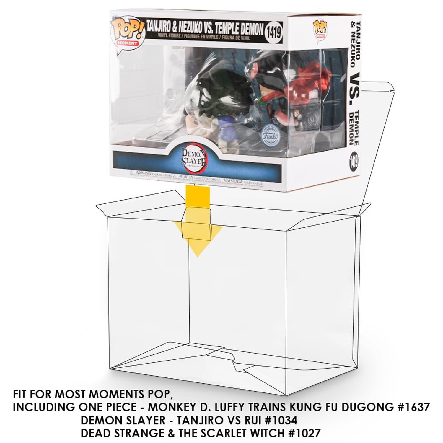 Baskiss 2 Pack Protector Case for Funko Pop Moments, Ultra Thick 0.5mm Clear …