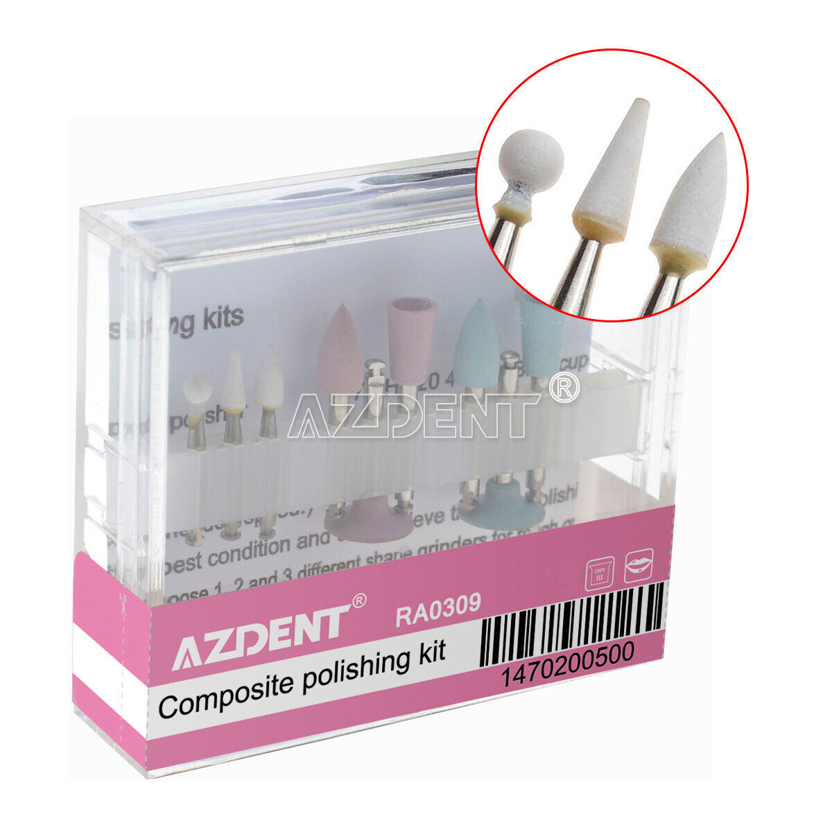 Dental Diamond Burs Composite Polishing Burs White Stone Disk FG/RA/HP Polisher