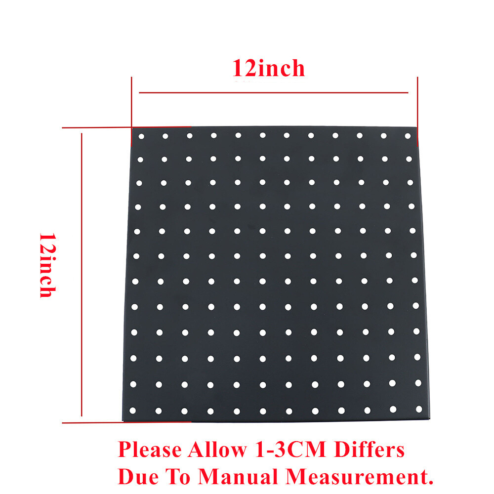 4 Pack Metal Pegboard Panels Black Pegboards Wall Organizer For Walls Home