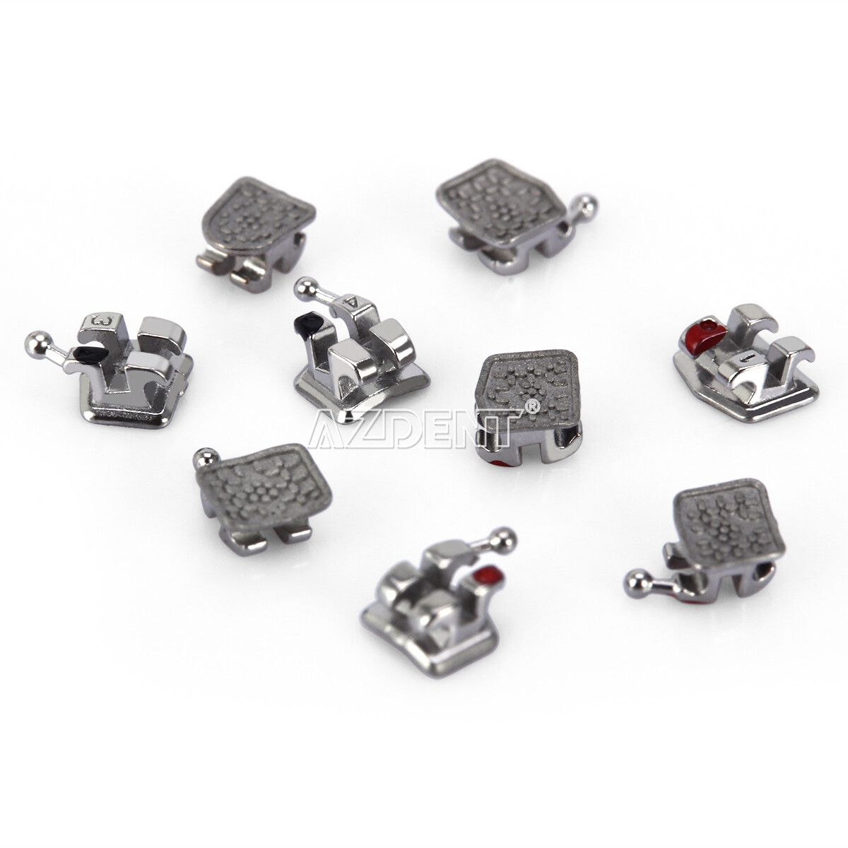 AZDENT Dental MIM Monoblock Metal Bracket Braces Mini Roth.022 345 Hooks