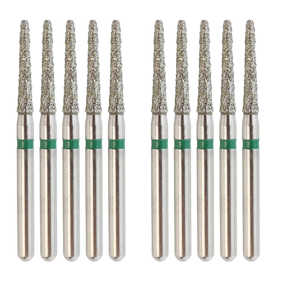 50x Dental Diamond Burs FG 856/014C Round End Taper Coarse Grit Friction Grip US