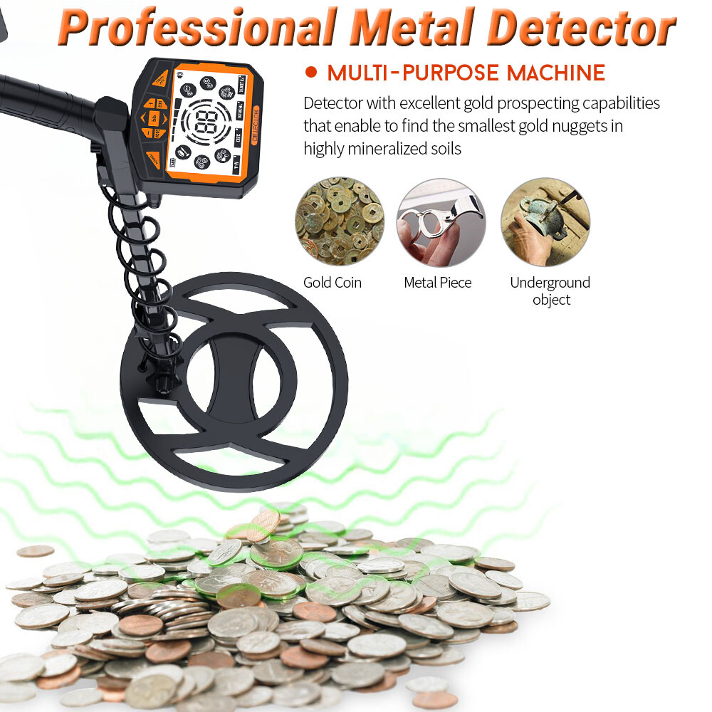 Waterproof Metal Detector – 5.8KHz Frequency,22cm Depth,Beach & Field Use