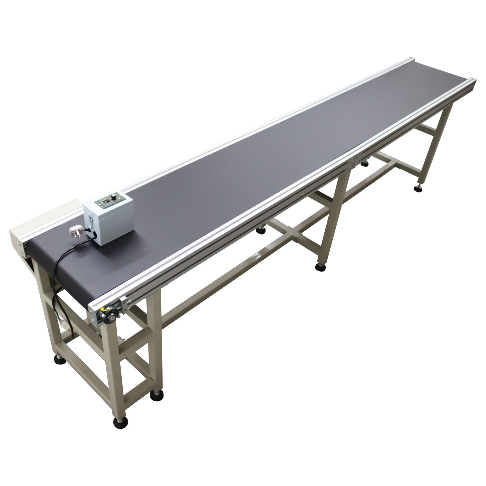 OPEN BOX! 110V Industrial PVC Conveyor Belt 118in*11.8in L*W Packing Shipping