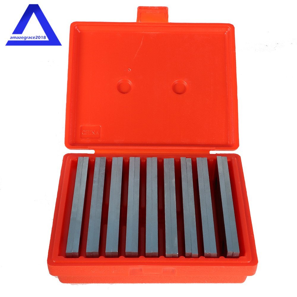 Set of 9 Pairs 1/4” Steel Parallel 6” Long 0.0002” Square 3/4 to 1-3/4