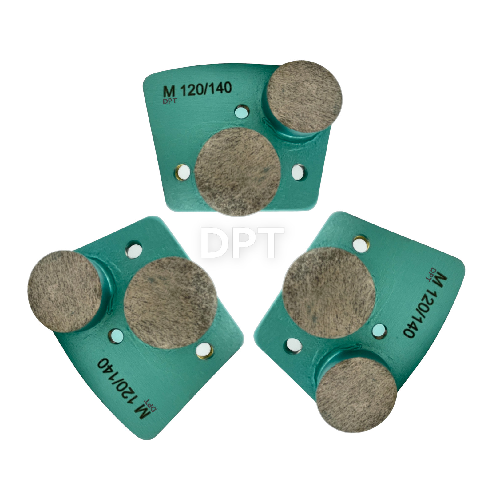 3 Pack Trapezoidal Grinder Tooling Medium Bond for Bolt on Grinder 120/140 Grit