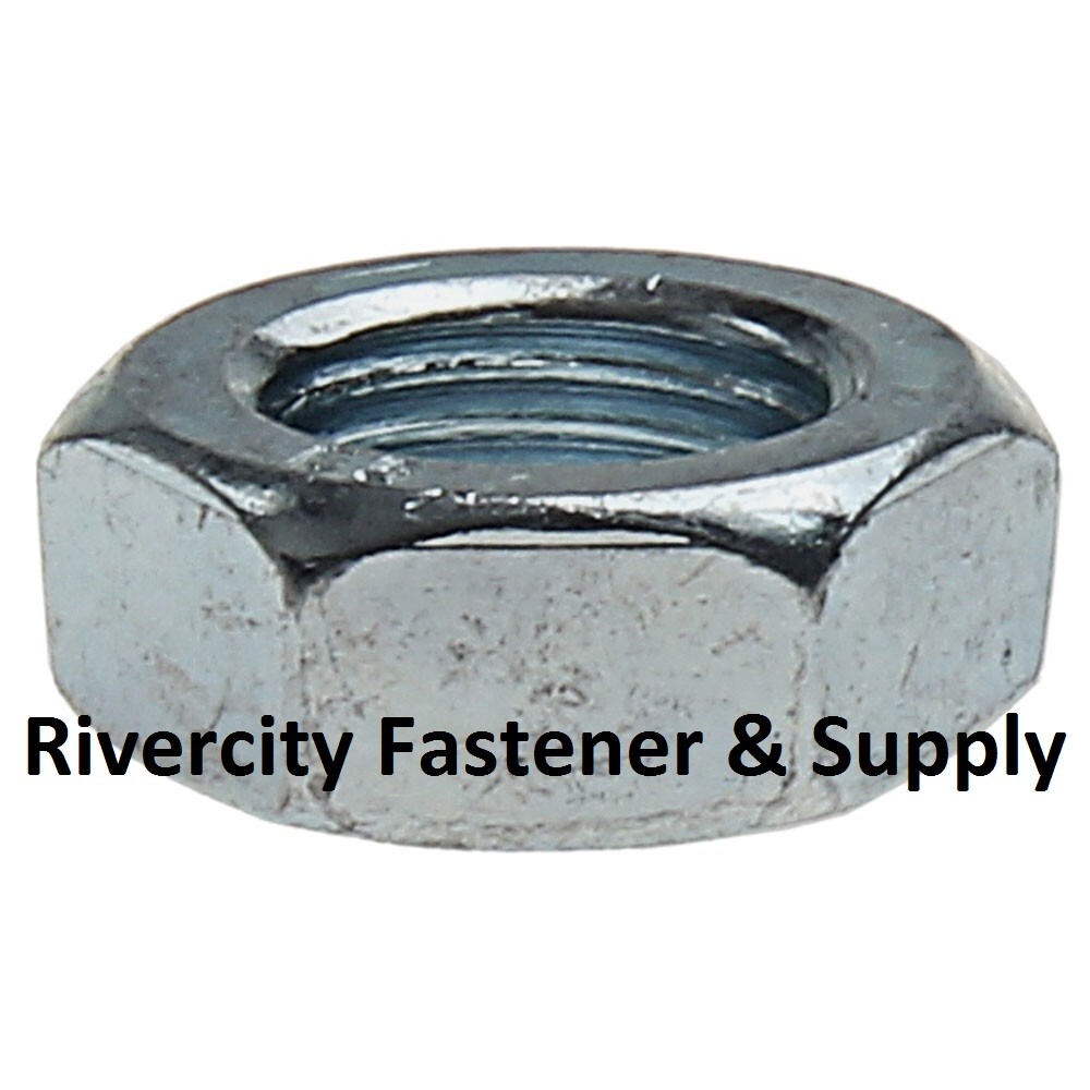 7/8-9 Hex Jam Nuts Thin / Half Nut 7/8×9 Nuts 7/8″ x 9 Zinc Plated Steel