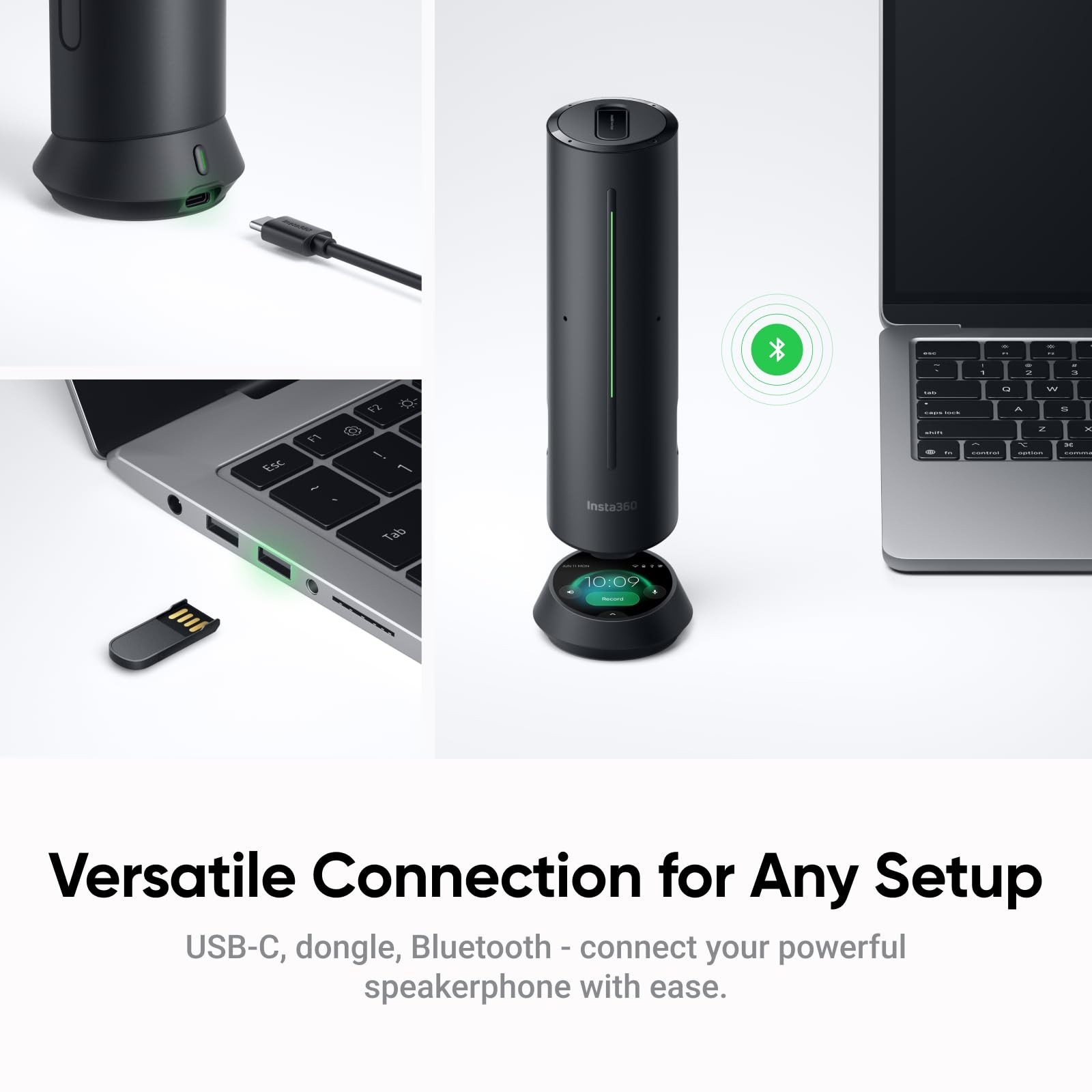 Insta360 Wave AI Conference Speakerphone with Bluetooth, Noise-Canceling Mics…