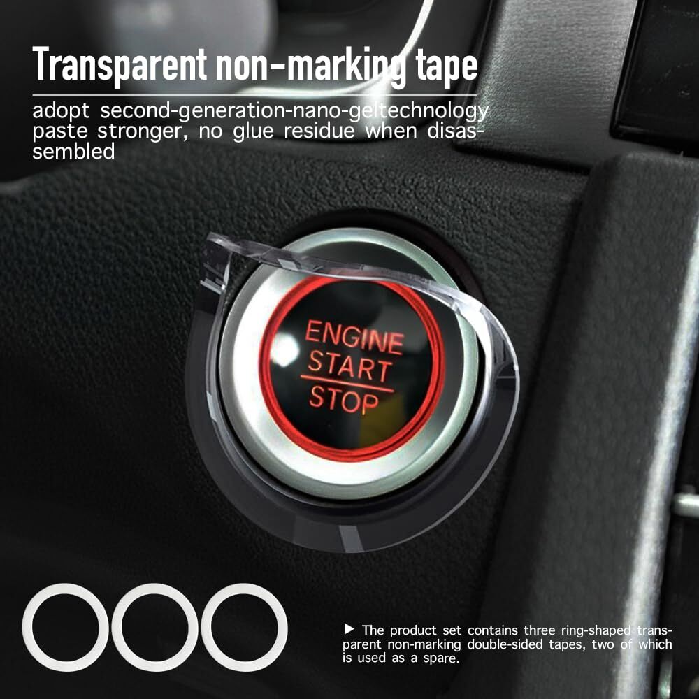 Push Start Button Cover Metal Joystick Car Engine Start Stop Button Cover Pro…