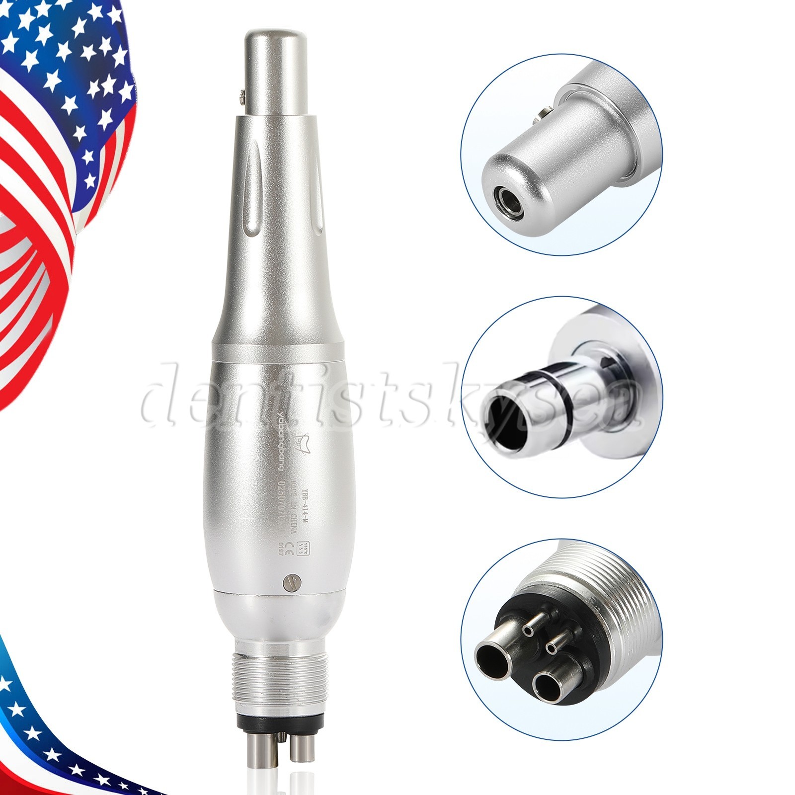 Dental 4:1 Hygiene Prophy Handpiece 360° Swivel Straight Cone Air Motor 4Holes