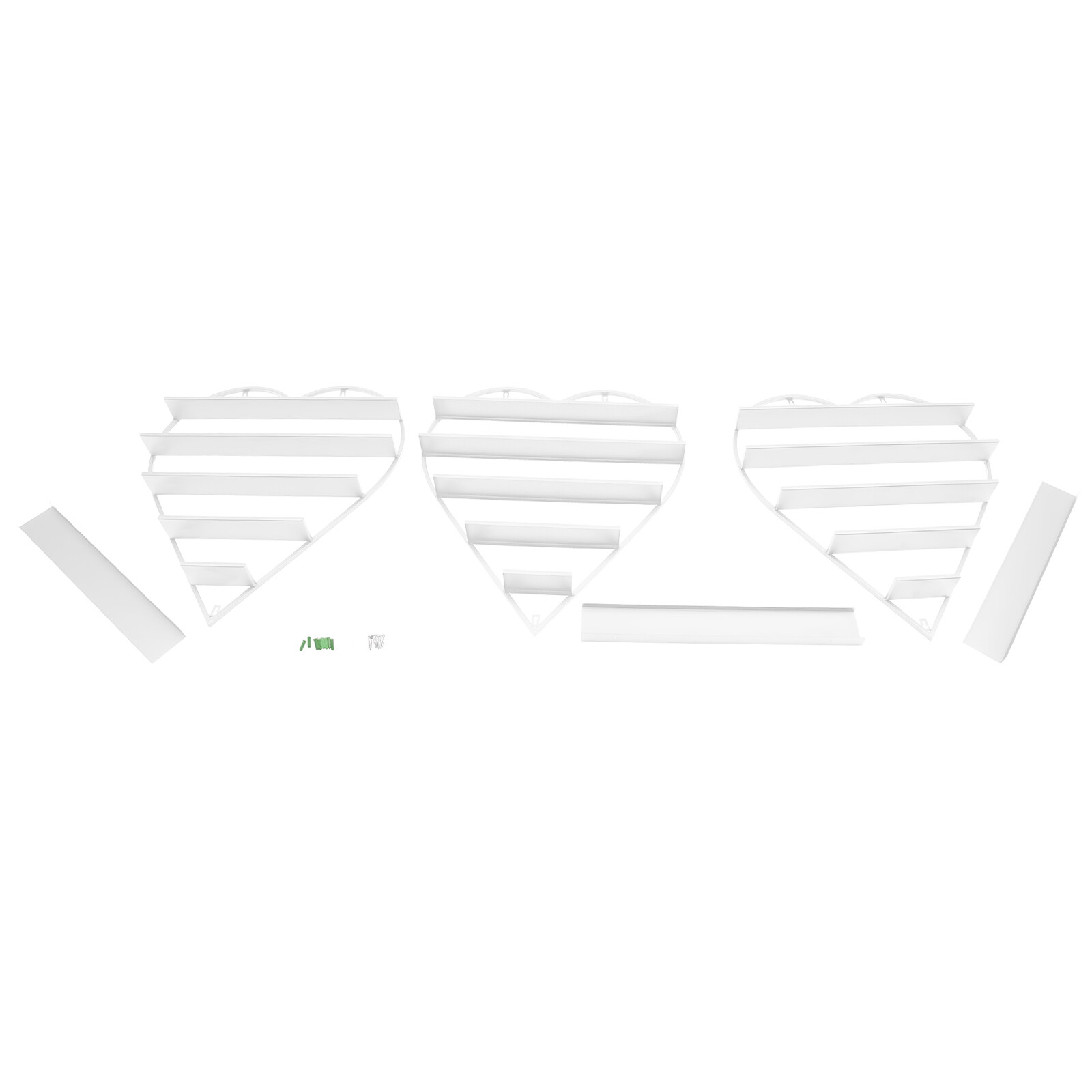 White Wall Nail Polish Storage Racks Heart-shaped Display Rack Polish Organizer