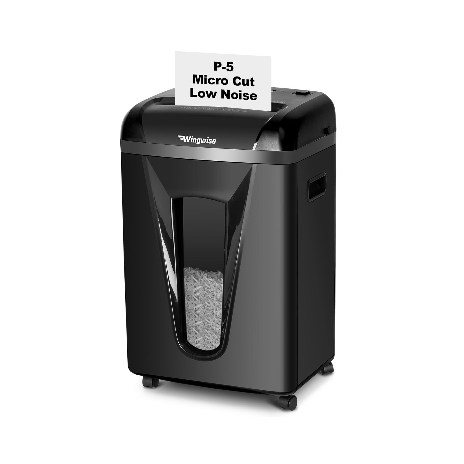 58dB Quiet Paper Shredder for Home Office, P-5 Micro Cut High Security, 5.8 G…