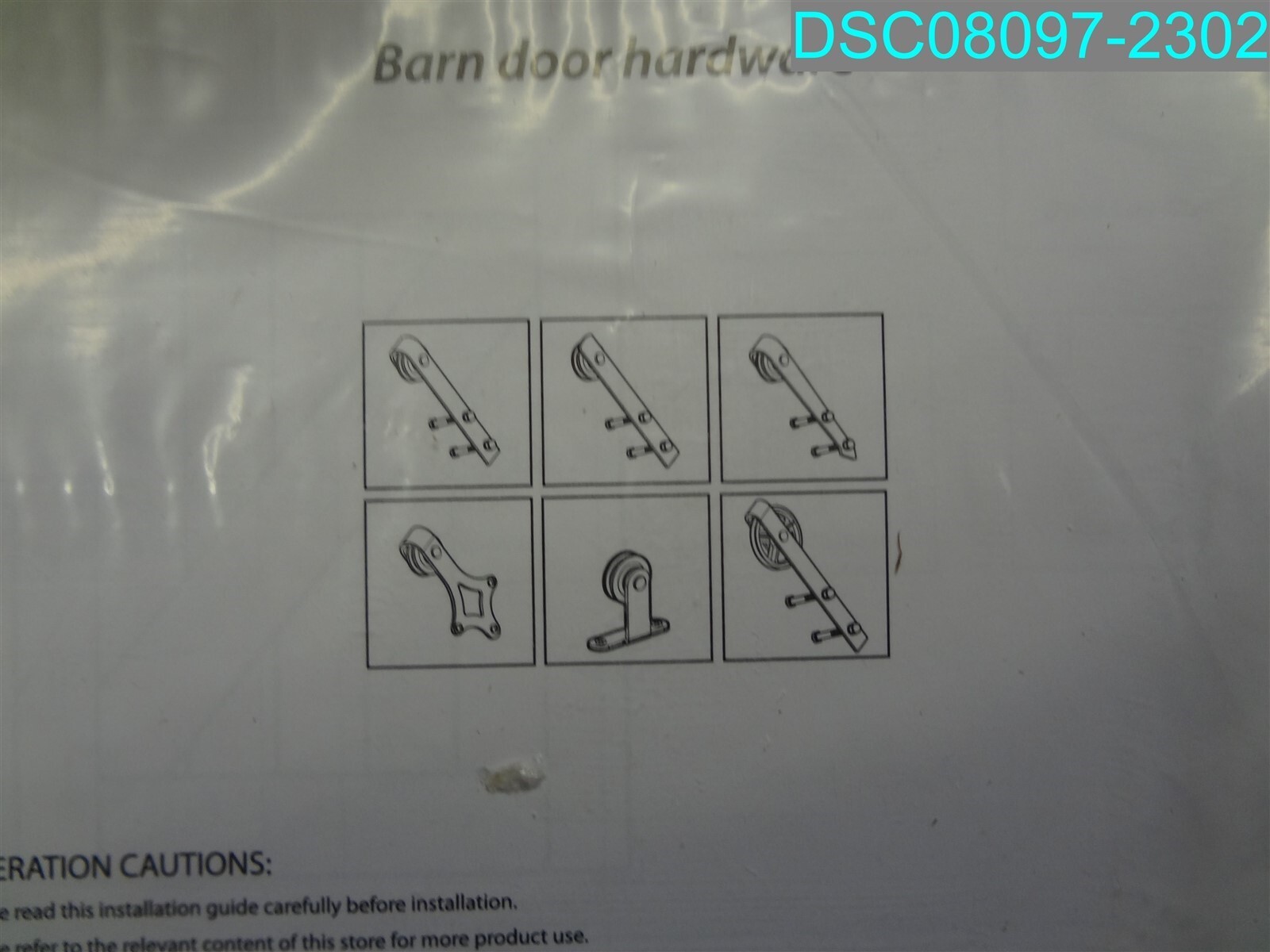 SDH-0066-21-BK Smart Standard Black Barn Door Hardware Kit