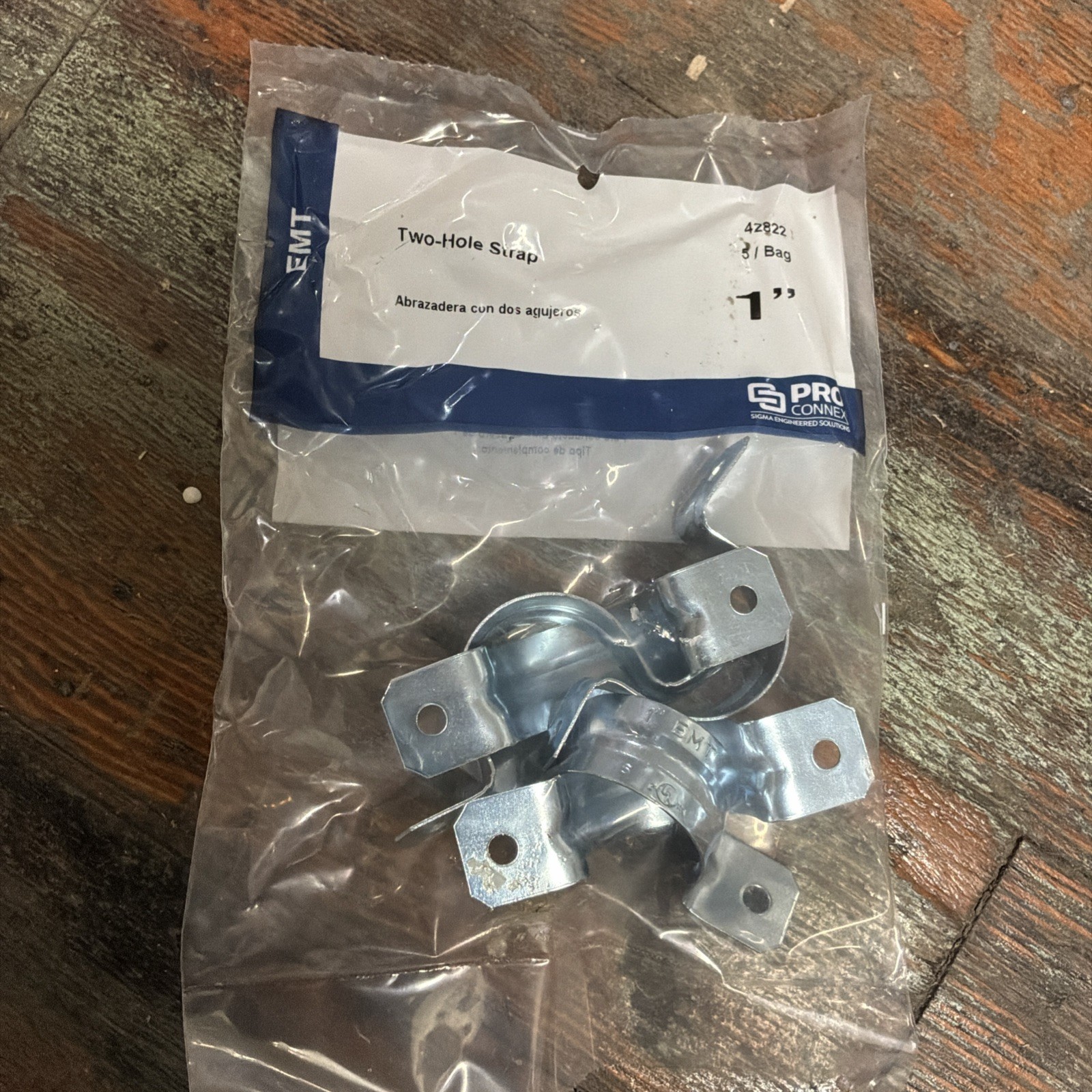 5-pack of 1-inch two-hole conduit straps