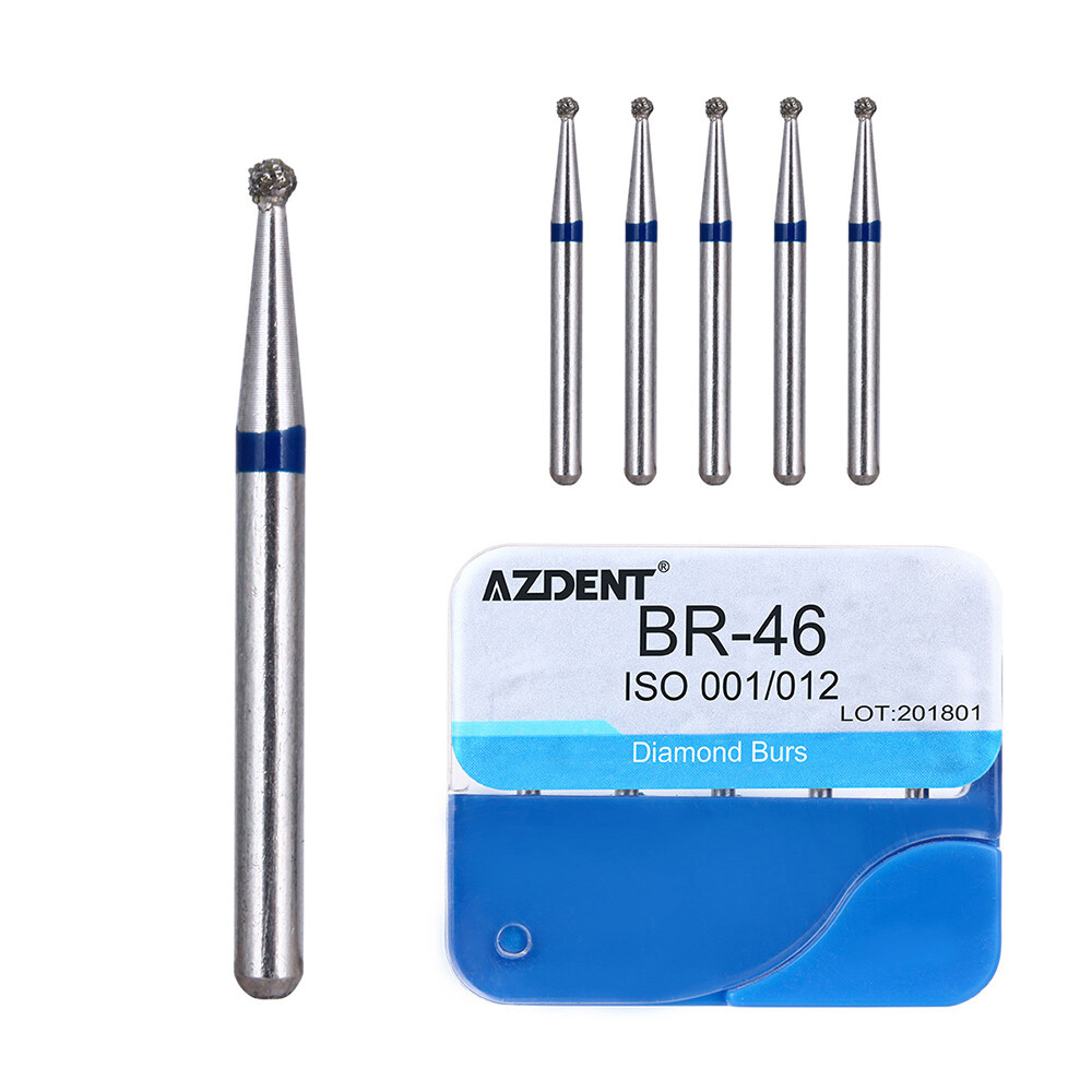 100Pcs Dental Diamond Burs Polishing Repair Kit for High Speed Handpiece 20Types
