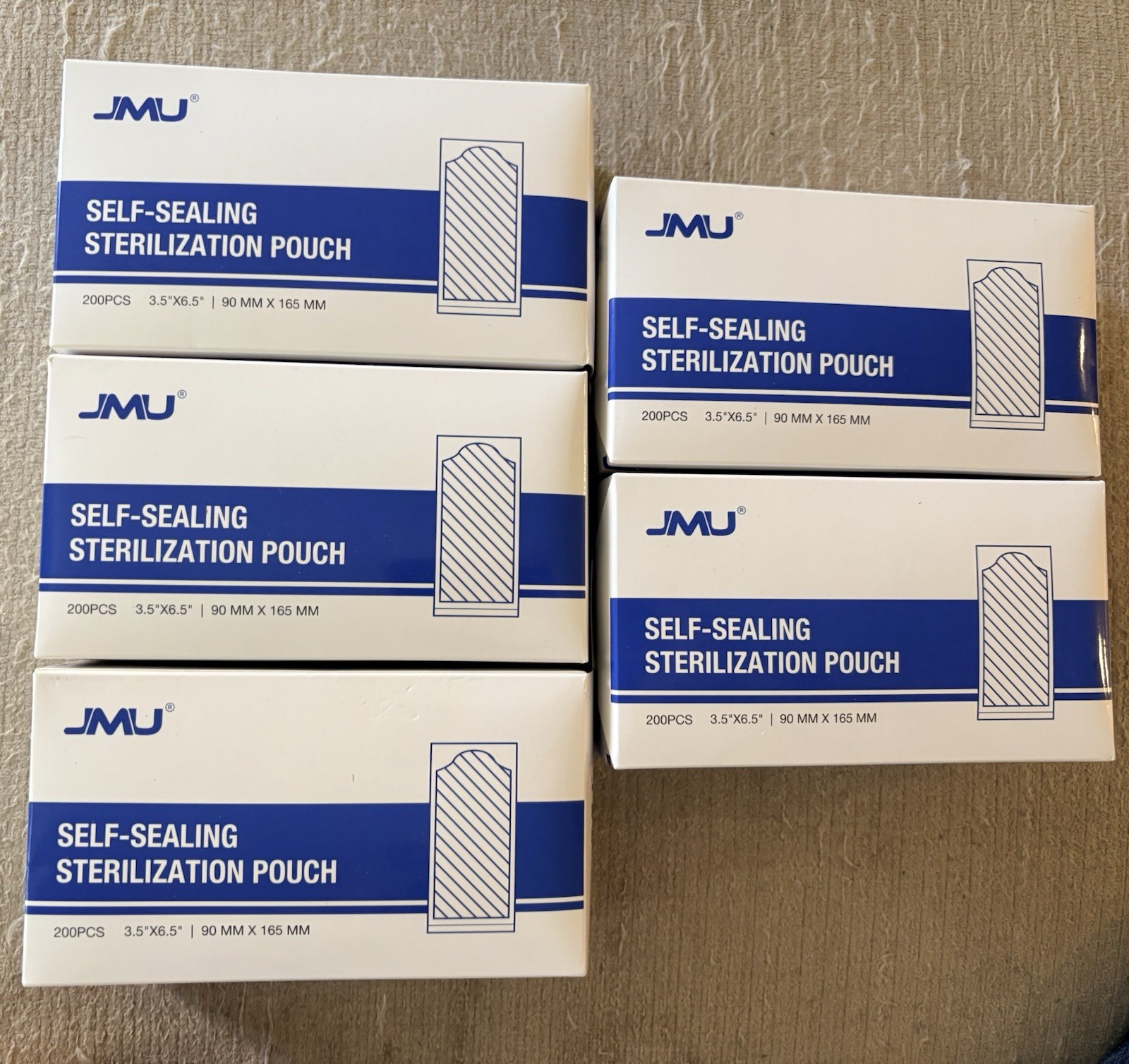 1000pcs JMU Self Sterilization Pouches Autoclave Pouch 3.5*6.5″ Sterilizer Bags