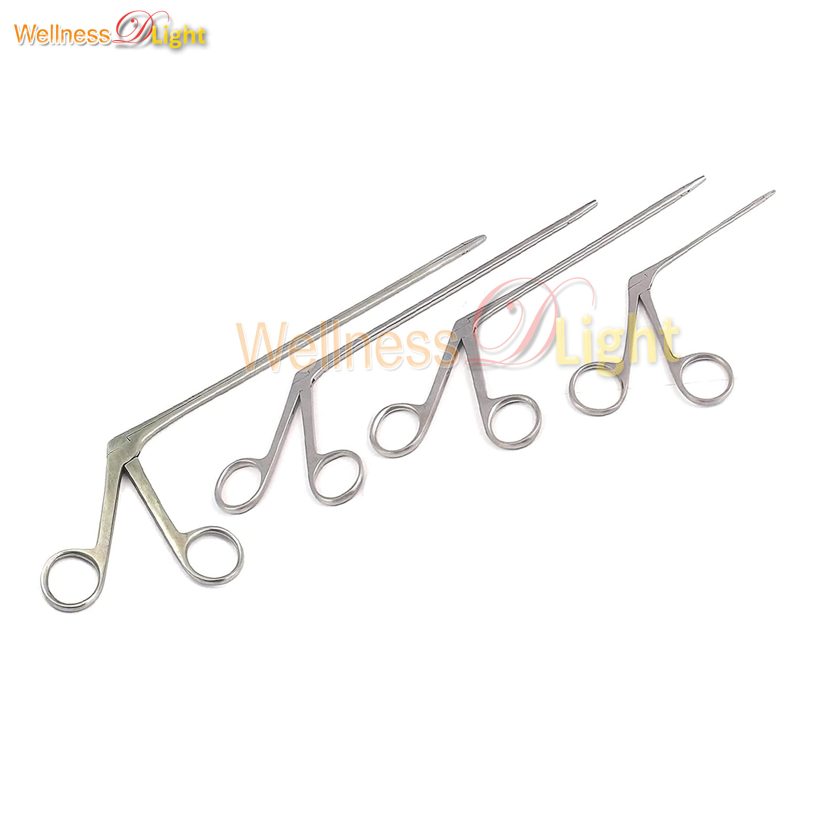 Set of 4 Alligator Ear Forceps Serrated 3.5″, 6.5″, 8″, 10” ENT Inst