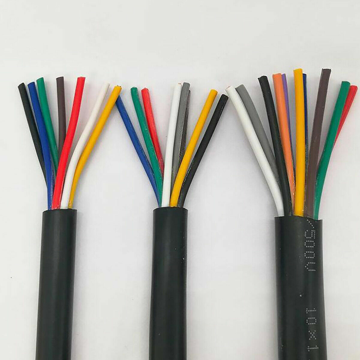 2/3/4/5/6/7 Core Electrical Flex Cable Automotive Marine Thinwall RVV Wire Black