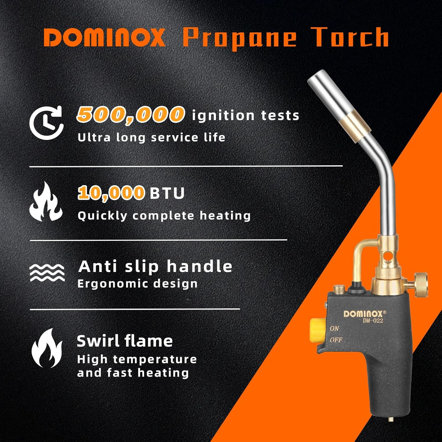Propane Torch Head, High Intensity Torch Head Trigger Start Gas Torch, Map Gas T
