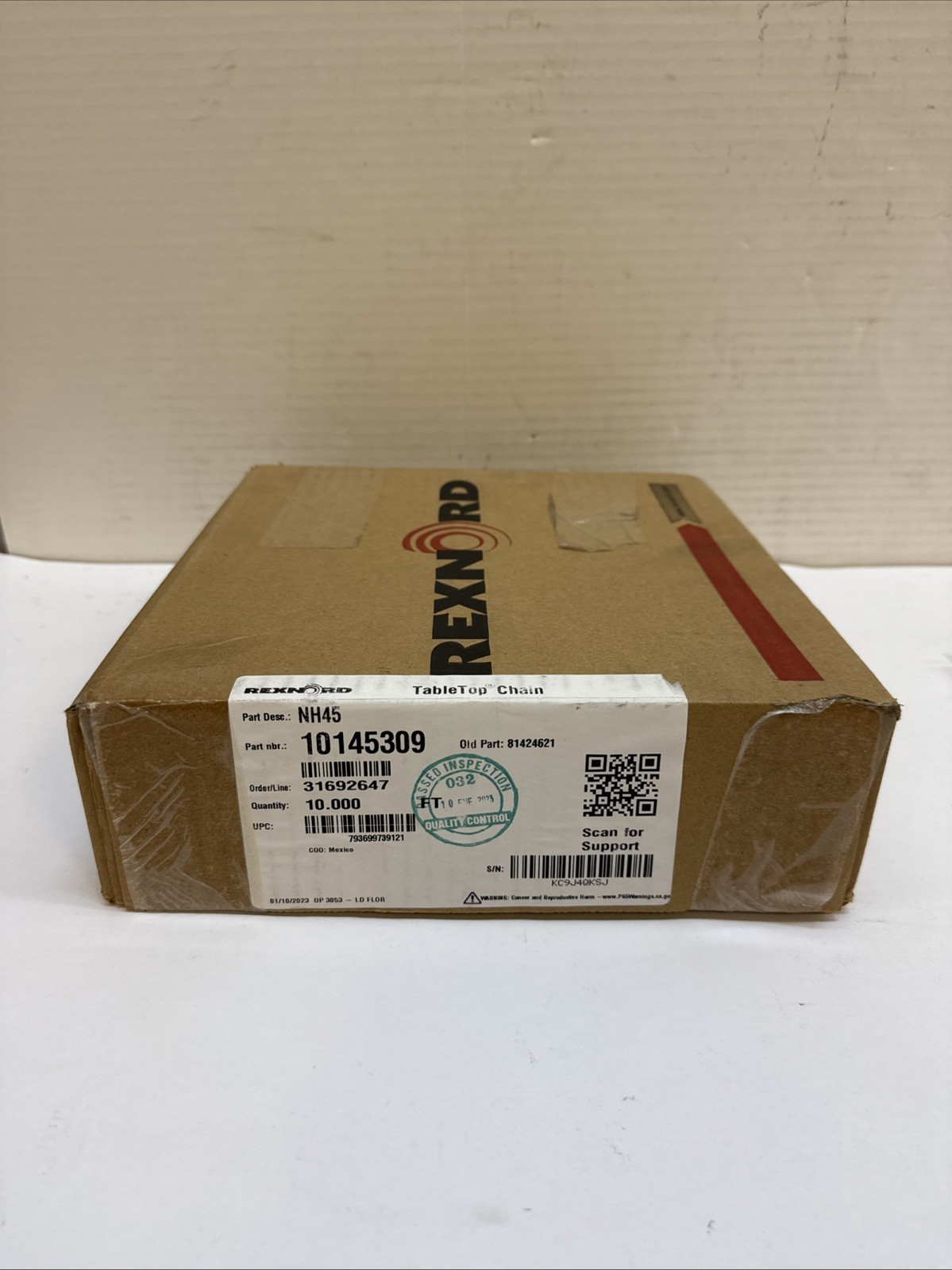 Rexnord NH45, 10145309, Conveyor Chain 10.000