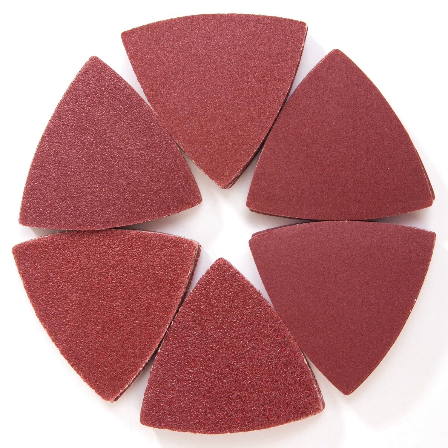 100PCS Triangle Sanding Pads for Oscillating Multi-Tool Hook Loop Sandpaper Disc
