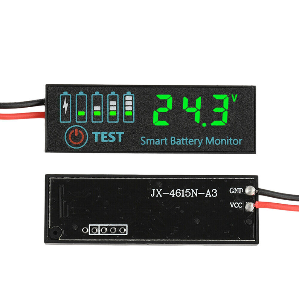 2pcs DC7-55V Lithium Battery Level Indicator Tester LED Voltage Power Monitor US