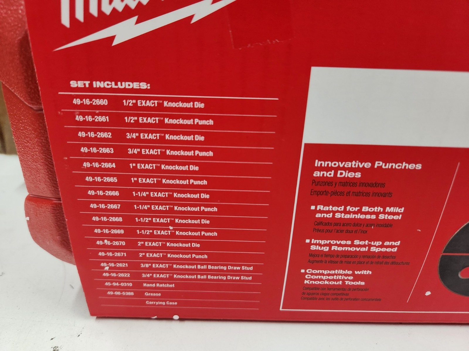 Milwaukee 1/2 in. x 2 in. Ratchet Knockout Set
