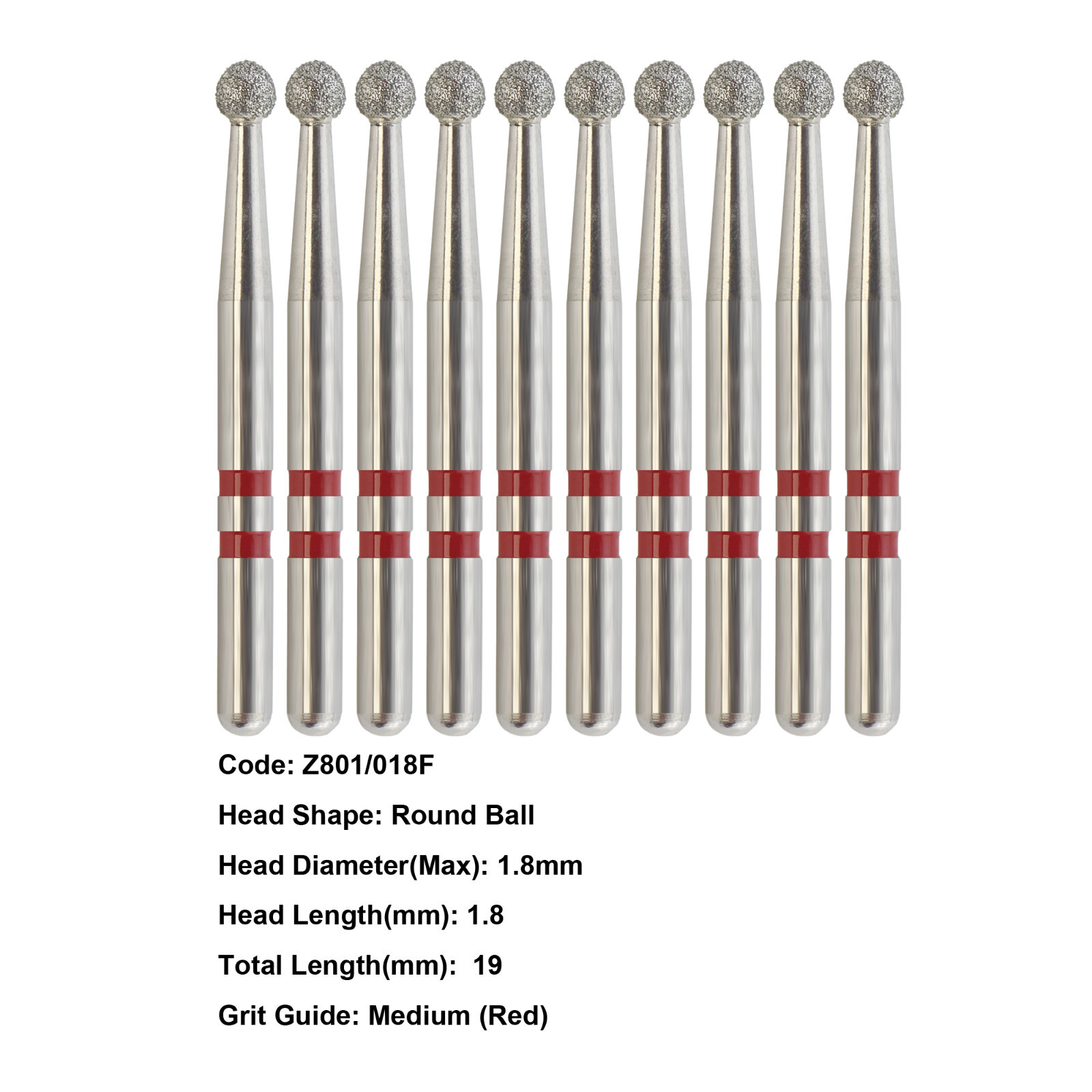 Zirconia Diamond Bur High Speed Bur FG Z368 Z856 Z850 Z881 Z379 Fine Medium Grit