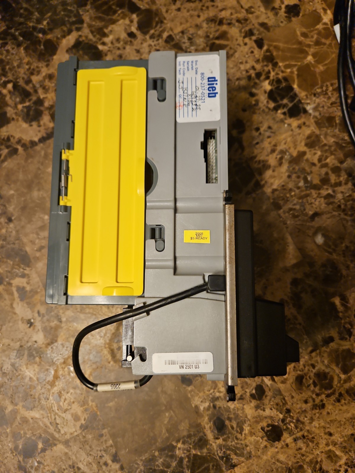 Mars MEI VN 2501 U3 BILL VALIDATOR ACCEPTOR 115VAC. $1-$5. REFURBISHED