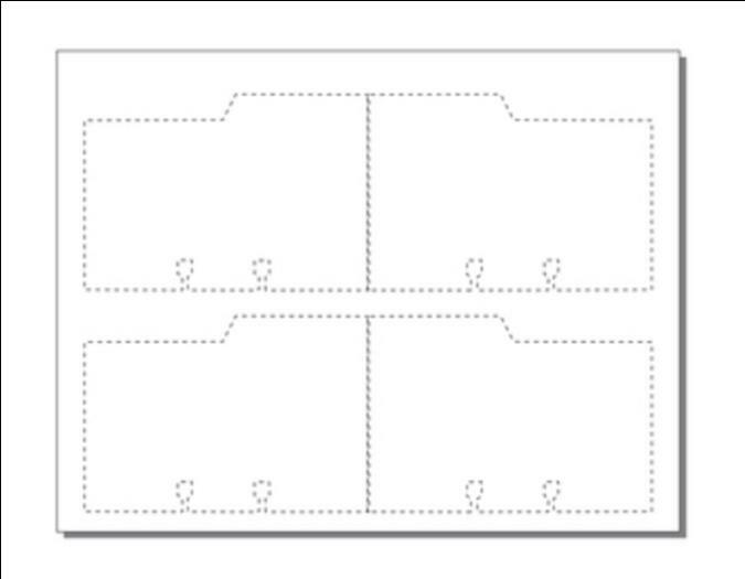 Print 4-UP Lg Rotary File Cards (3″x 5″) w R&L Tabs on 8.5″x 11″ Wh Cvr-250 Shts