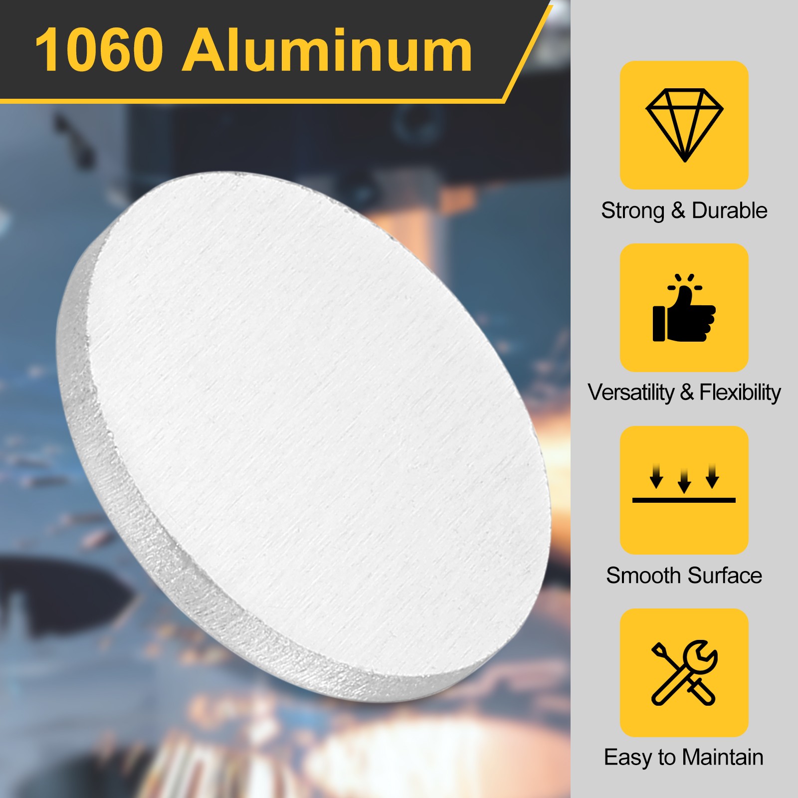 24Pcs Aluminum Disc 1″(25.4mm) Dia 0.08″(2mm) Thick Round 1060 Aluminum Sheets