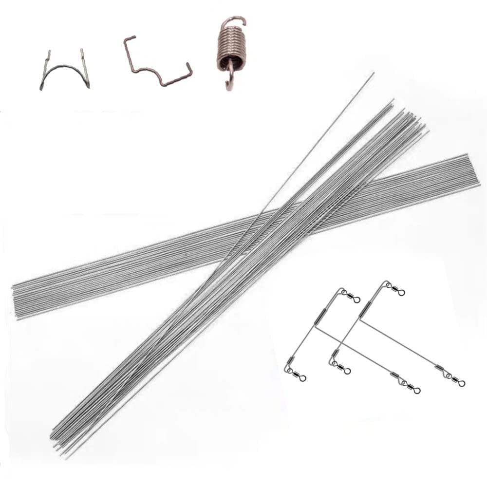 25PCS 40CM 15.7″ Stainless Steel Spring Wire Hard Full Straight 2.0mm Fishing…
