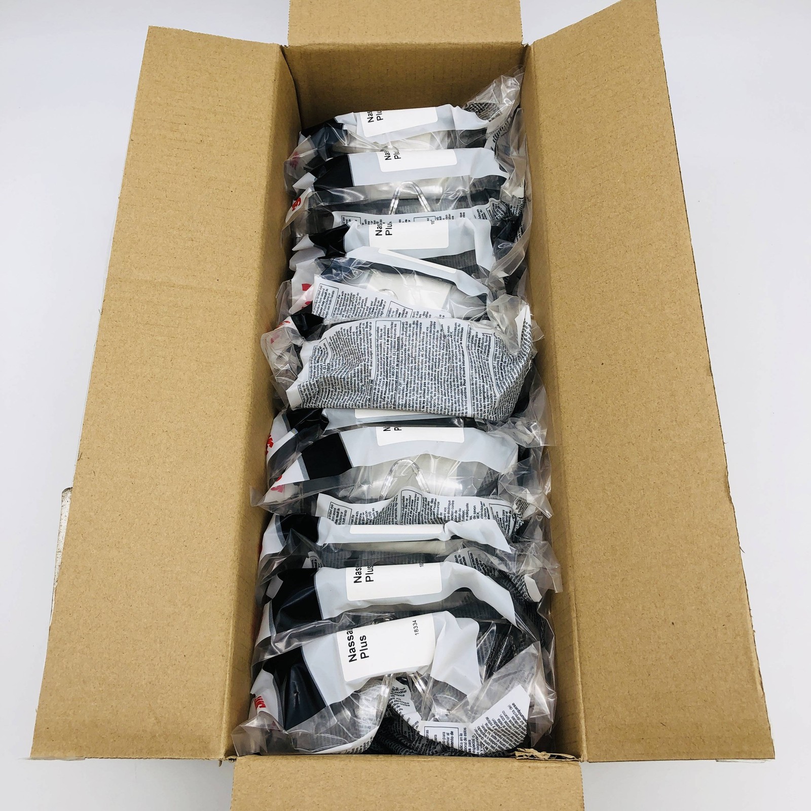 3M 14300-00000-20 Safety Glasses Nassau Plus Blk Frame Clear Anti Fog 20pr/Case
