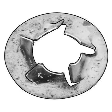 Zoro Select 138657002 Push Nut, Bolt Retention, Stl, 5/16In, Pk100, 138657002
