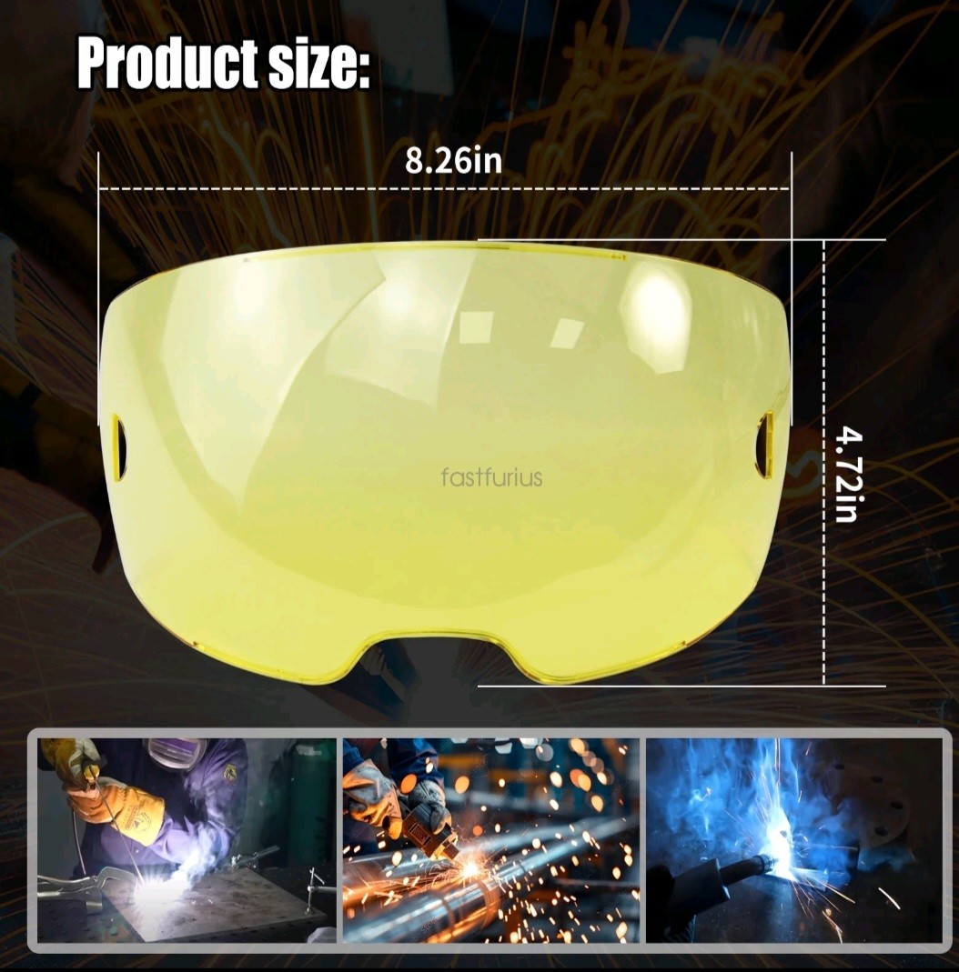 (3 pack) Fits 0700000803 Amber Front Cover Lens For Sentinel A50 Helmet