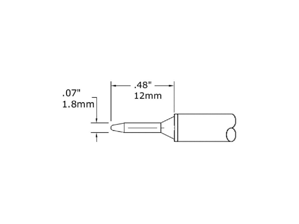 Metcal STTC-002 Cartridge, Conical, 1.78mm (0.07 In)