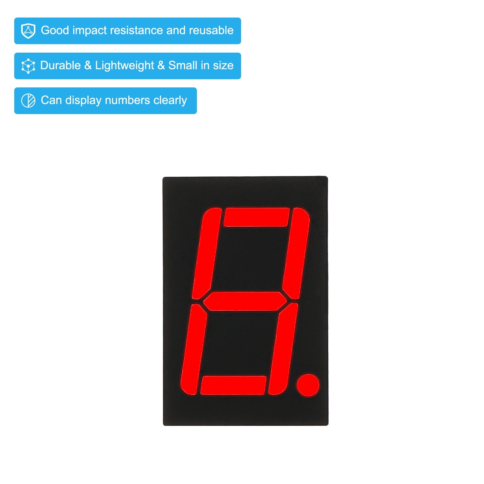 20 x LED Display Digital Tube Common Anode 7 Segment 10Pin 1 Bit 2.1V 0.56″ Red