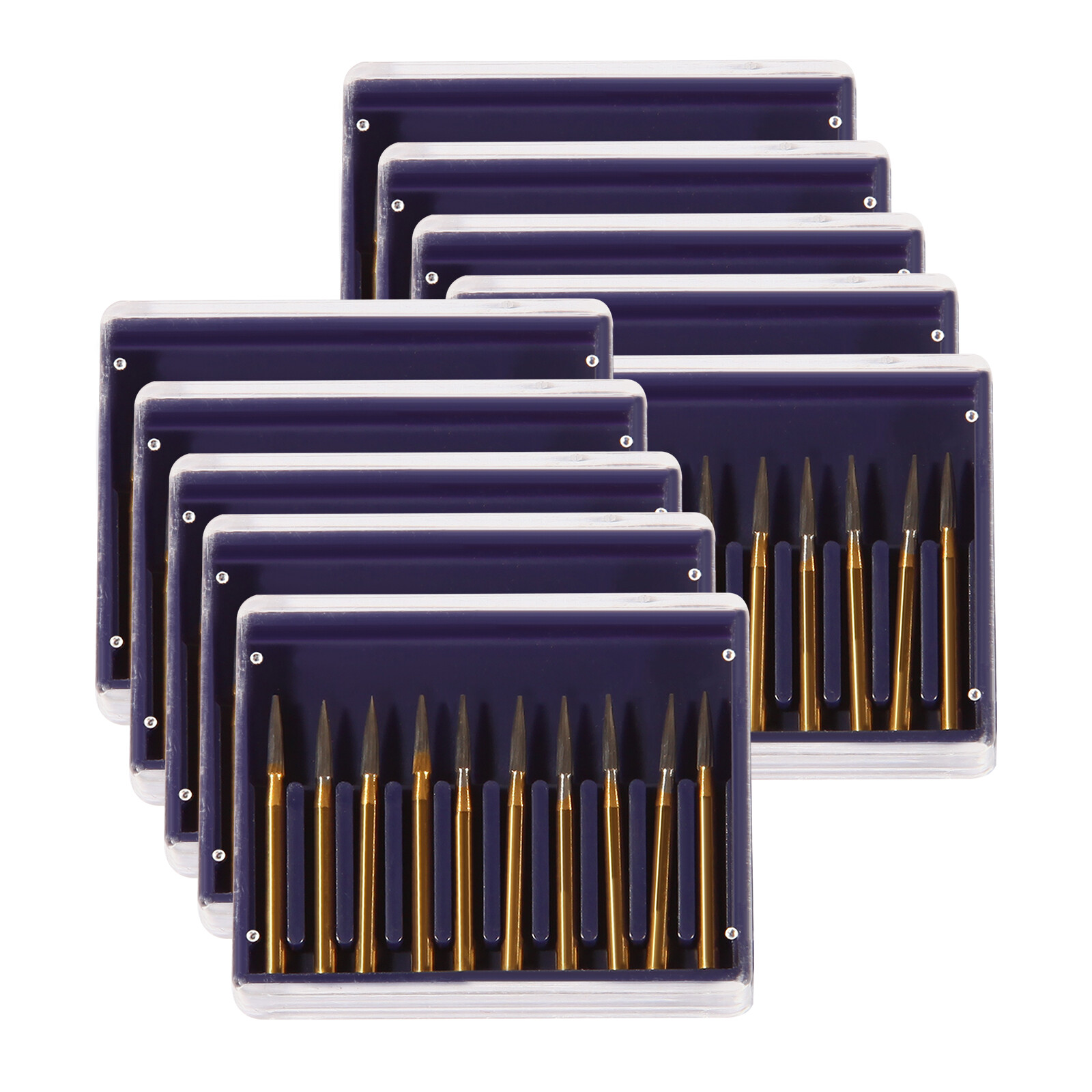 FG 7902 Dental Tungsten Carbide Steel Gold Burs Needle shape For High Speed New