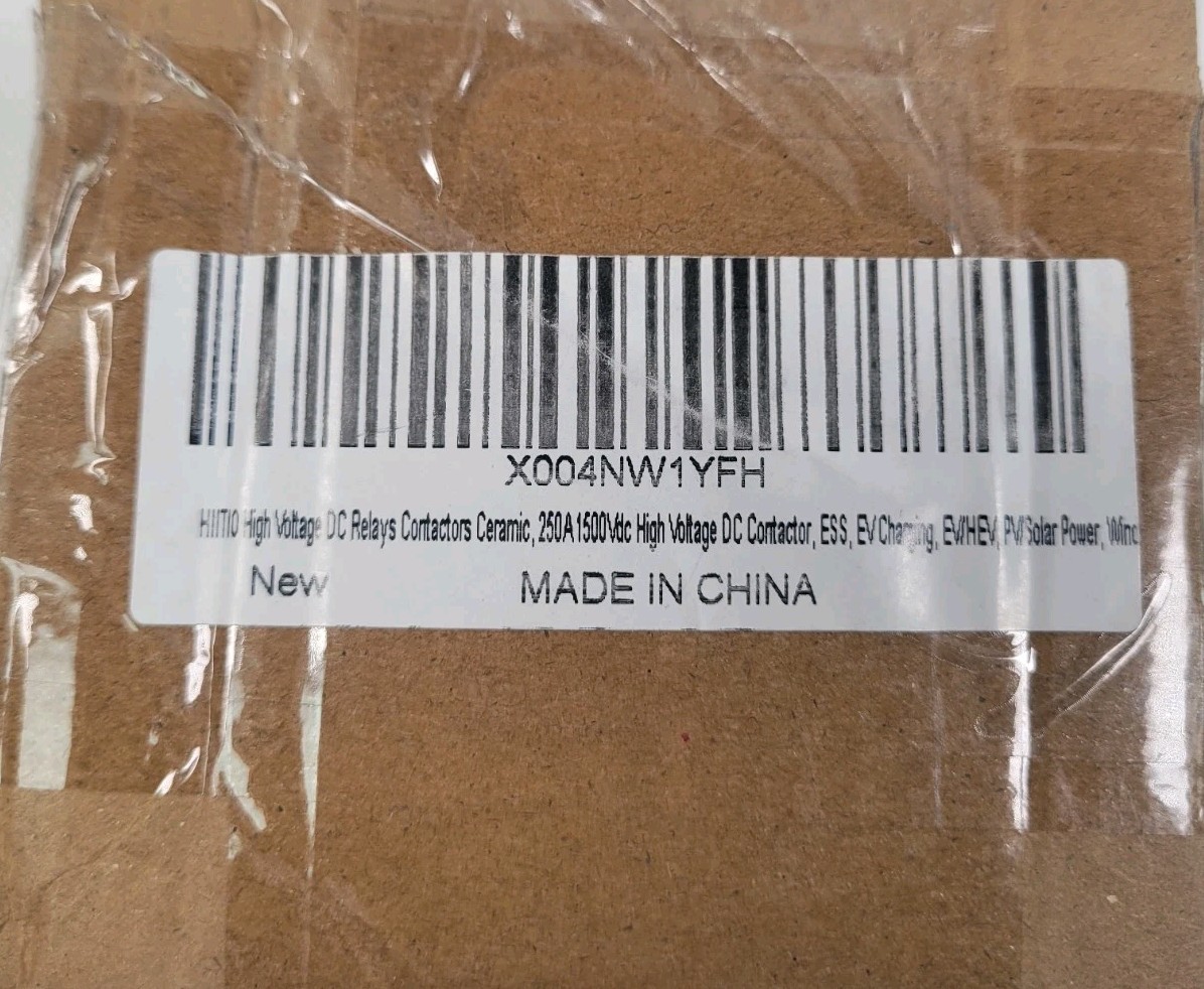250A 1000VDC High Voltage DC Contactor Ceramic Sealed Relay 24V Coil UL Listed