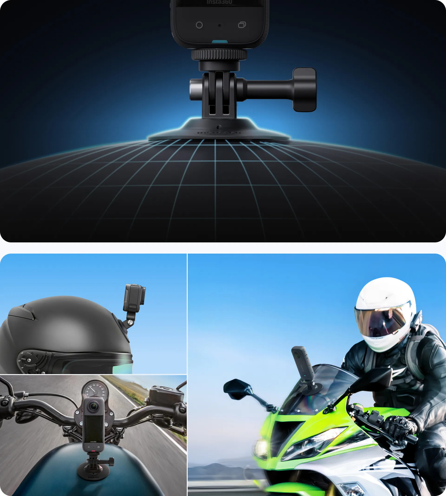 Insta360 Motorcycle Parts Package X4 Air GO Ultra X5 Ace Pro 2 X4 GO 3S Ace Pro