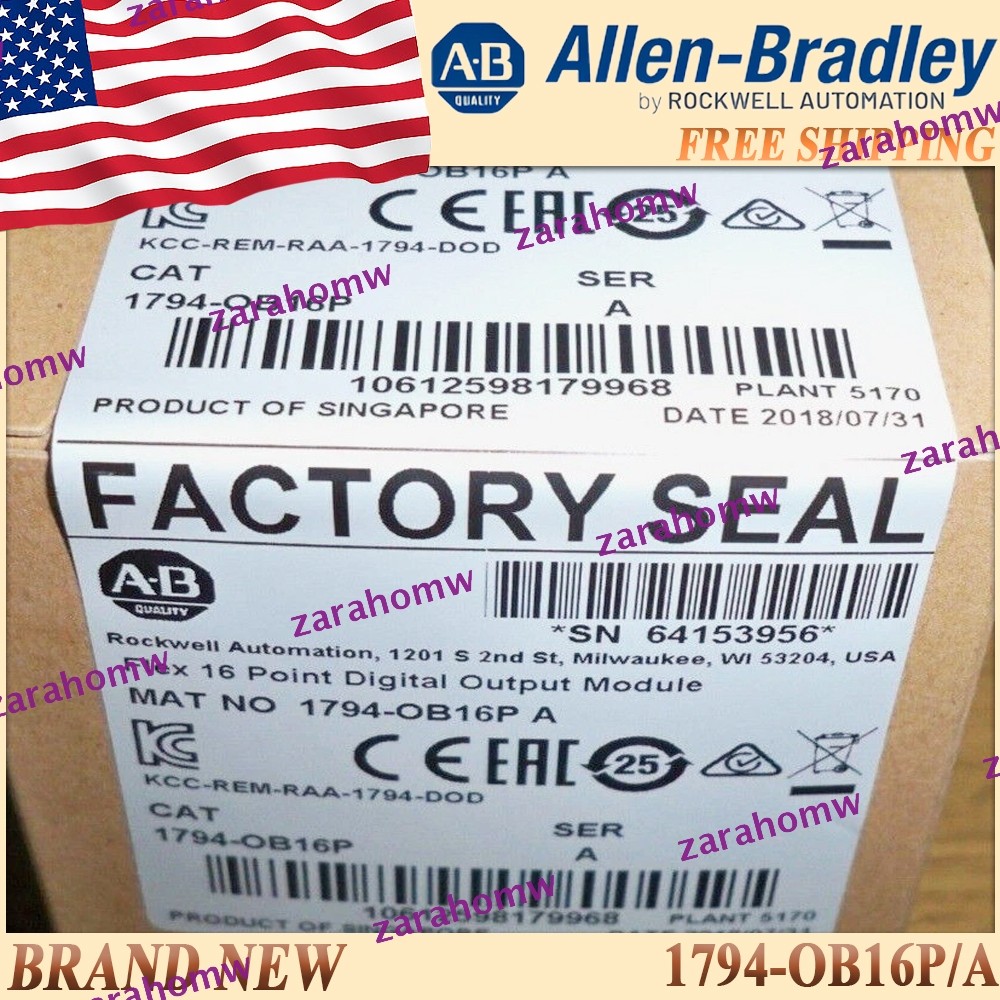 Brand New AB 1794-OB16P/A Digital Output Module 1794OB16P serA US Free Ship&Tax