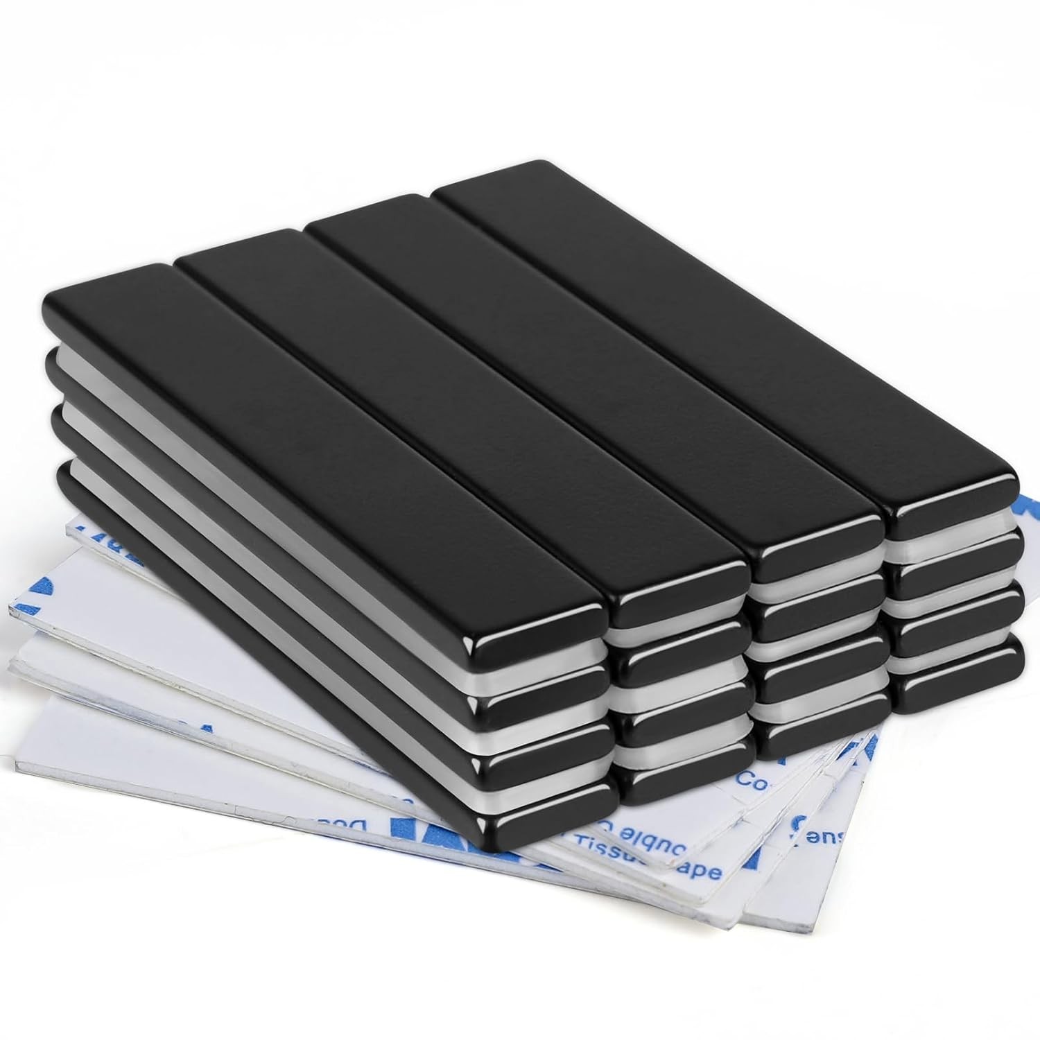 16 Pack 60x10x3mm Neodymium Bar Magnets for STEM Projects and Tool Storage