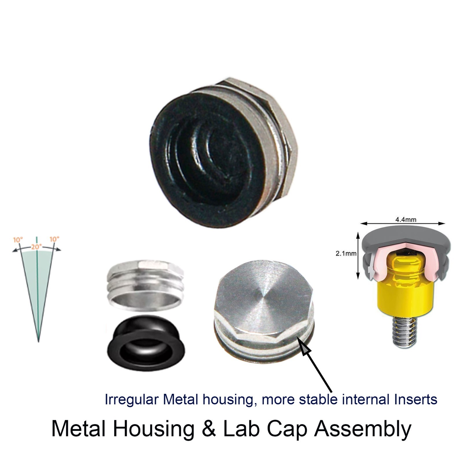Dental retention Male cap zest locator overdenture abutment Replacement Inserts