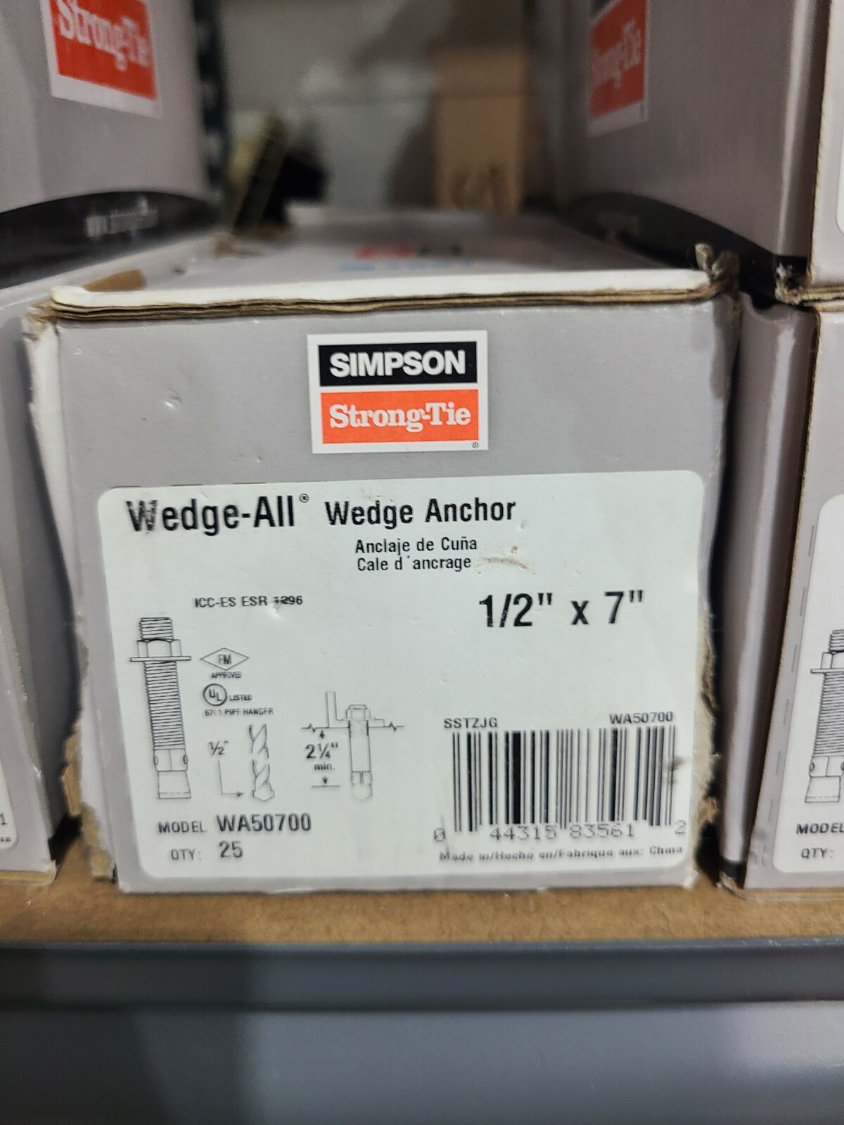 SIMPSON STRONG-TIE Wedge Anchors RedHead ~ BRAND NEW ~ FREE SHIPPING