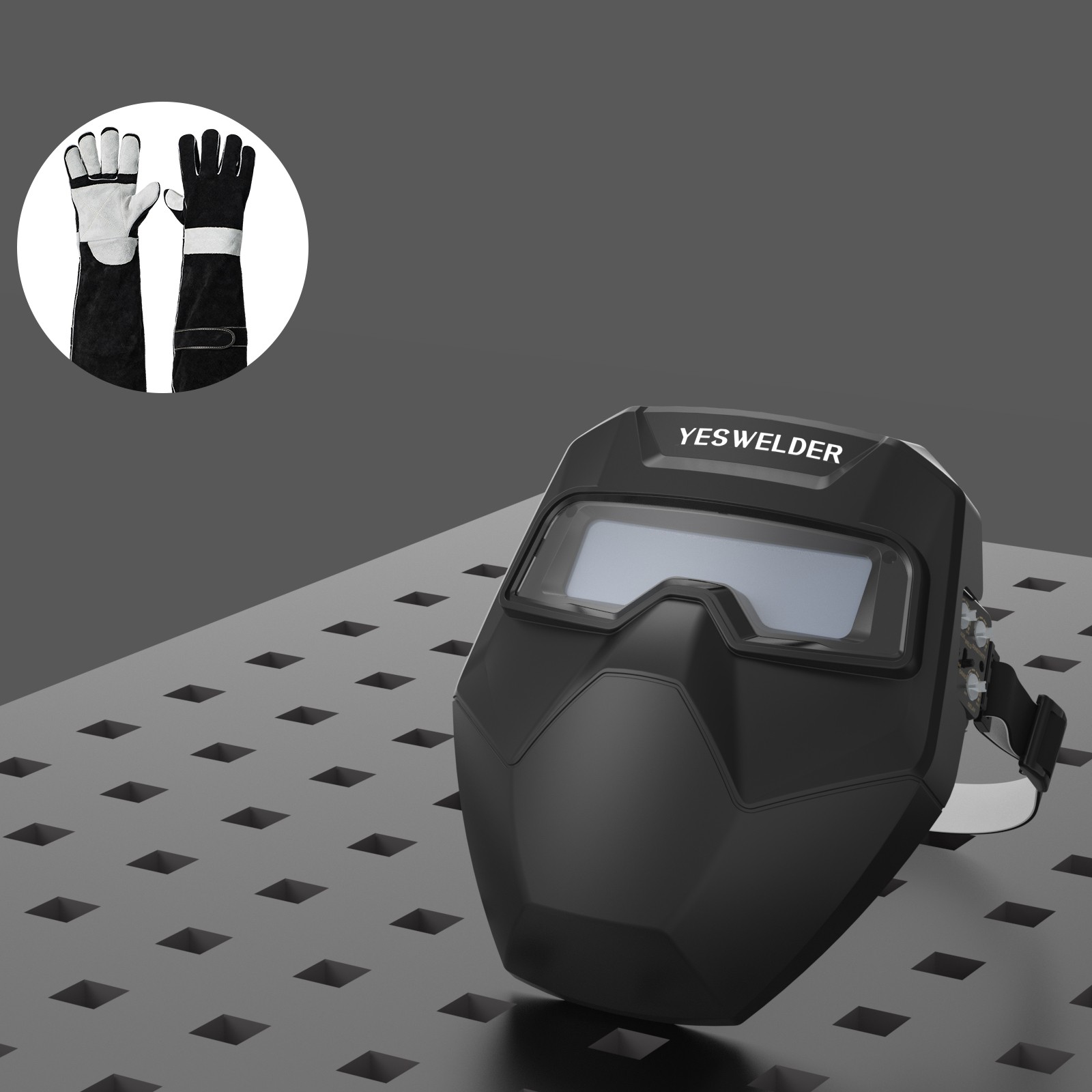 Auto Darkening Welding Goggles 4/5-9/13 TIG MIG ARC +Welding Gloves