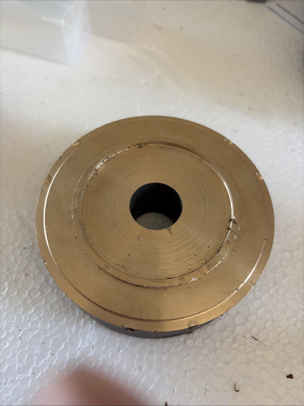 932 BEARING BRONZE ROUND ROD BAR STOCK 4”Diameter 1”ID X 1.25 long Oversized