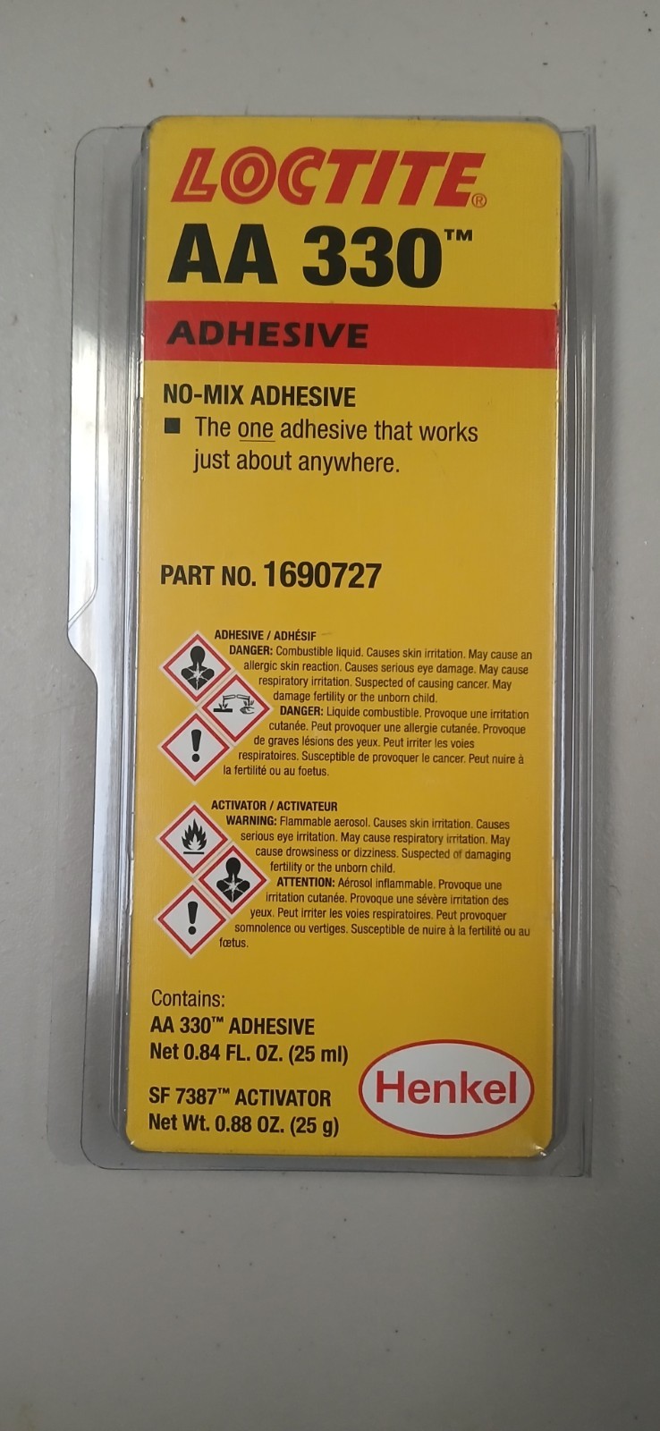 Loctite 1690727 – AA 330 Depend Structural Adhesive, 25mL Kit